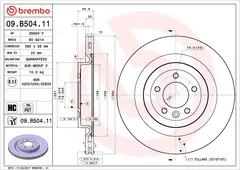 Discos de Freio Traseiro Brembo 09.B504.11 para LAND ROVER: Ranger Rover (TODAS) 12>, Ranger Rover Sport (TODAS) 09>, Ranger Rover Sport 3.0 10-16, na internet