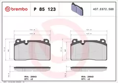 P85123N Pastilha de Freio Brembo Frente Para AUDI: A6 Sportback 2.0 TFSI 14-18, A7 Sportback 2.0 TFSI 14 - 18 / PORSCHE: Macan (95B): 2.0 16> (po na internet