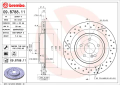 Par de Discos Brembo para MERCEDES-BENZ: A45 AMG (W176) 13-18, CLA 45 AMG (C117) 13-19, CLA 45 AMG (X117) 15-19, GLA 45 AMG 15 - 09.B913.11 - comprar online