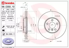 09.C350.11 Par de Discos Dianteiros Para BMW: 116i/118i (F40) 19>, 218i/220i (F44/45) 20>, X1 sDrive18i 15>, X2 sDrive20 18> - comprar online
