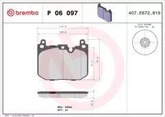 P06097N Pastilha de Freio Brembo Dianteiro Para MINI: JCW 17> 2.0 231cv na internet