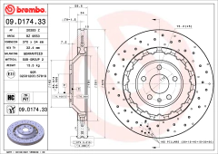 09.D174.33 Par de Discos dianteiro Brembo para RS3 Quattro - comprar online
