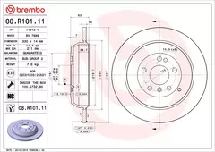Discos de Freio Traseiro Brembo 08.R101.11 para MERCEDES-BENZ: ML 280/300/320/350 (W164) 06-14, R 280/300/320/350 (W251) 05-14 na internet