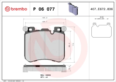 P06077 Pastilha de Freio Brembo Para BMW: X5M 11-12 e X6M 10-11 - comprar online
