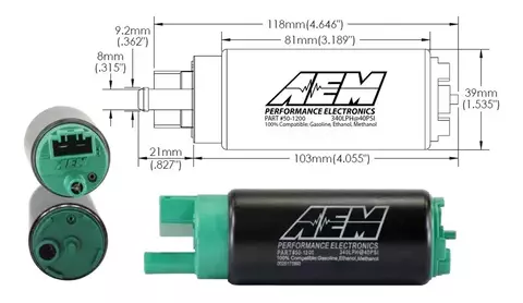 Bomba de baixa AEM 340 para MQB EA888.3 1.8/2.0 TSI GTI/ GLI Mk7, A3/ S3 8P, Tiguan R-Line, TT/ TTS Mk3 - comprar online