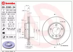 09.5390.31 Par de Discos Dianteiro Para BWM: 316i/318i/320i/323i/325i (E36/E46) 90-05, Z3 (E36) 2.0/2.2/2.8 96-03, Z4 (E85) 2.0/2.2/2.5 02-0 na internet