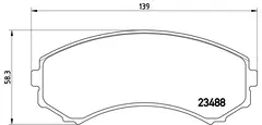 P54029 Pastilha de Freio Brembo Frente Para MITSUBISHI: Pajero 3.2 DI-D 07>, Pajero 3.0 4WD 14>, Pajero 3.5V6 06> na internet