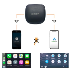 Streaming Box Winca 64gb +4gb ram + wifi + 4g android 13 octa core p/ carros com carplay de fábrica na internet