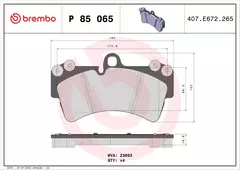 P85065 Pastilha de Freio Brembo Para PORSCHE: Cayenne (Ger. 9PA) 3.2 , S 4.5 , S 4.8 Até 11, GTS 4.8 até 2010/ AUDI: Q7 (Ger. 4LB) 4.2 at - comprar online