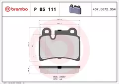 P85111 Pastilha de Freio Brembo Traseira Para VW: Touareg 3.0 TDI 06-10, Toaureg 3.0V6 04-10, Touareg 3.2V6 02-06, Touareg 4.2V8 02-06 na internet