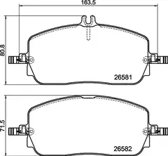 Pastilha Dianteira P50174 C300 (W206) 21>, E180/E300/E400/E450 (W214) 23>, E53 AMG (W214) 24>, GLC180/200/300 (X254) 22>, GLC400 (C254) 23> - comprar online