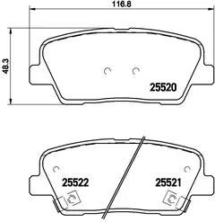 P30063 Pastilha de Freio Brembo Traseira Para HYUNDAI: Santa Fé 2.0/2.2/3.3 06-19, Santa Fé 2.4 06-12, Santa Fé 2.7 V6 06-09, Santa Fé 3.5 09-12 / - comprar online