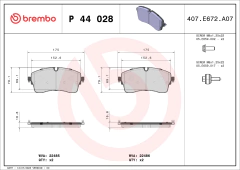 Pastilha Dianteira Discovery sport 2019 P44028 - comprar online