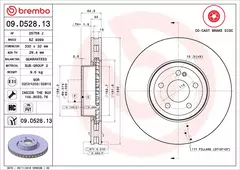 Discos de Freio Dianteiro Brembo 09.D528.13 para MERCEDEZ BENS CLASSE C (W205, A205, e C205) CLASSE E (W213 e S123) na internet