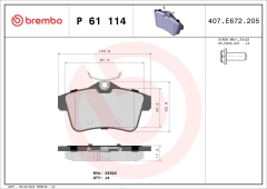 P61114 Pastilha de Freio Brembo Para CITROEN: DS4 E DS5 1.6 THP - comprar online