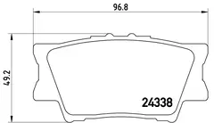 P83089 Pastilha de Freio Brembo Traseira Para LEXUS: ES350 12-18 / TOYOTA: Camry 2.4 06-11, Camry 3.5 06-14, Camry 2.0 11>, RAV4 2.0 08>, RAV4 2.2 - comprar online
