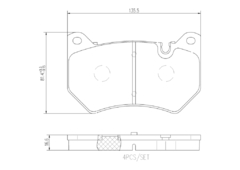 P50157n PASTILHA DIANTEIRA Cerâmica - MERCEDE-BENZ: A220 (W177) 18>, B220 (W247)19>, CLA220 (C118) 19>, GLA (H247) 20>, GLA200 (H247) 20>, GLB200 (X247) 19> - (cópia) - loja online
