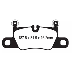 Pastilha de Freio EBC Traseira Porsche 911 (991|2) Carrera 4 GTS Targa 3,00 DP52371NDX - comprar online
