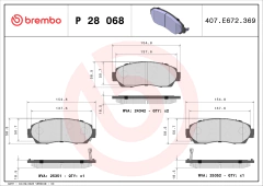 P28068 Pastilha de Freio Brembo Para HONDA: CR-V todos 07 - comprar online