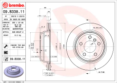 Par de Discos Brembo para - BMW: 320i GT/328i GT/328i Sport/328i Xdrive (F31, F34, F36 e F35) 11-19, 428i Cabriolet M Sport,/428 09.B338.11 - comprar online