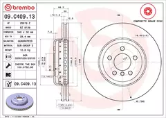 Discos de Freio Dianteiro Brembo 09.C409.13 para BMW 520i , 530i e 535i (F10 e F11) na internet