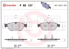 P85127 Pastilha de Freio Brembo Para AUDI: A6 / A7 3.0 12-18 - comprar online