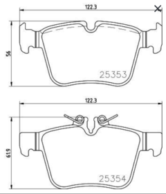 Pastilha Traseira - C250 2.0 211cv 2014 em diante (sem kit AMG) P50122 na internet
