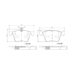 Pastilha Freio Cerâmica Tras GTI 14+ Jetta GLI A3 P85124N - comprar online