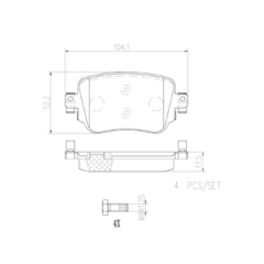 Pastilha Cerâmica Tras Golf GTI Mk7 Mex Nac 15 A 19 P85135N - comprar online