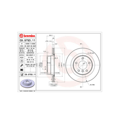 Discos traseiros BMW 320i 2014+ n20 120i 16+ 09.9793.11 brembo - comprar online