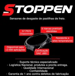 Sensor de Desgaste de Pastilha Freio Traseira Stoppen BMW: 318i (E90) 07-11, 320i (E90) 07-11, 325i (E90) 05-08, 330i (E90) 04-11, M3 (E93) 08-13 SKB39613 - comprar online