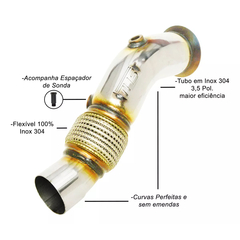 DOWNPIPE INOX 304 3.5 POL. BMW X3 X4 3.0 TURBO |THS-0080 - comprar online