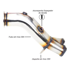 DOWNPIPE THS INOX 304 3.5 POL. BMW 135 335 N55 E82 E90 E92 E93 2011 A 2013 | THS-0100 - comprar online