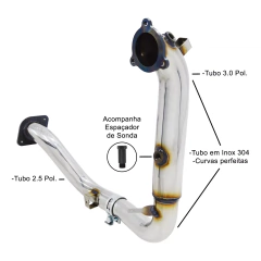 DOWNPIPE THS INOX MERCEDES A35 AMG CLA35 AMG GLA35 AMG A250 CLA250 GLA250 | THS-0148 - comprar online