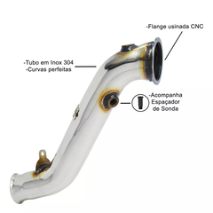 DOWNPIPE THS INOX 304 MERCEDES W204 C160 C180 C200 1.6 TURBO 2011 A 2014 | THS-0157 - comprar online
