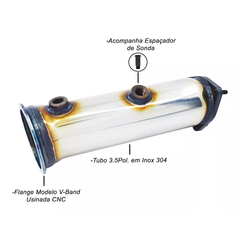 DOWNPIPE THS INOX 304 DE 3.5 POL. PORSCHE MACAN 2.0 TURBO ABRIL 2022/... | THS-0170X na internet