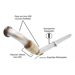 DOWNPIPE THS INOX 409 03POL. JETTA FUSCA 211CV | THSL-0031 - comprar online