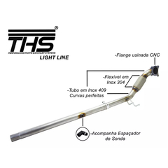 DOWNPIPE THS LIGHT LINE 3.0 x 2.5 POL. A3 JETTA FUSCA 200CV | THSL-0040 na internet
