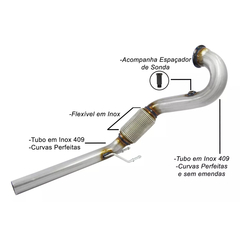 DOWNPIPE THS INOX 409 GOLF GTI 2.0 MK7 NOVO A3 2.0 NOVO PASSAT 2.0 JETTA GLI | THSL-0071 - comprar online
