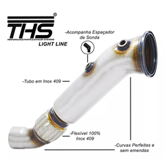 DOWNPIPE THS INOX 409 04 POL. BMW 140 240 340 440 540 550 740 X3 X4 X5 X6 Z4 - B58 | THSL-0074 - comprar online