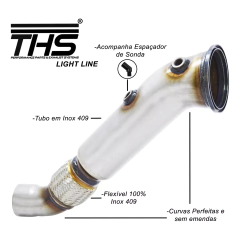 DOWNPIPE THS INOX 409 04 POL. BMW 140 240 340 440 540 550 740 X3 X4 X5 X6 Z4 - B58 | THSL-0074 - comprar online