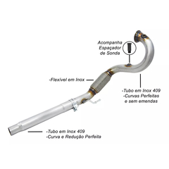 DOWNPIPE THS INOX 409 2.5 POL. JETTA 1.4 TSI 2015 A JULHO 2018 | THSL-0092 - comprar online