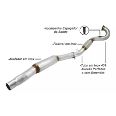 DOWNPIPE THS INOX 409 NOVA TIGUAN 2.0 NOVA TIGUAN R LINE AUDI Q3 2.0 | THSL-0107 - comprar online