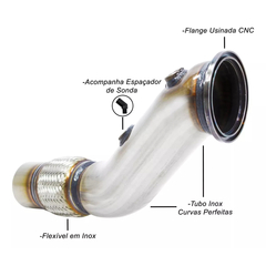 DOWNPIPE THS INOX 409 3.5 POL. BMW 120 125 220 230 320 330 430 530 Z4 X3 X4 B48 2016/... | THSL-0118 - comprar online