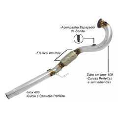 DOWNPIPE THS INOX 409 2.5 POL. POLO GTS VIRTUS GTS T-CROSS 1.4 TSI | THSL-0121 na internet