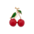 BROCHE ALFINETE SEMIJOIA CHERRY DUO - REF 162413