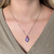 COLAR SEMIJOIA DIAMANTE DUPLO PINK - REF 120887 - comprar online