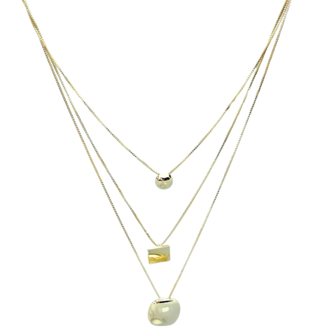 COLAR SEMIJOIA TRIO GEOMETRIC - REF 163795