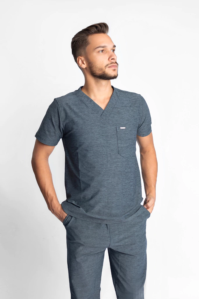 Scrub Mescla Masculino Cinza