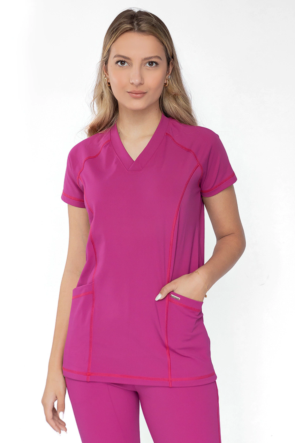 Scrub Fit Feminino Fucsia